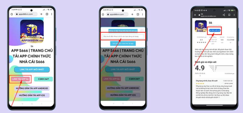 Cách tải app s6app