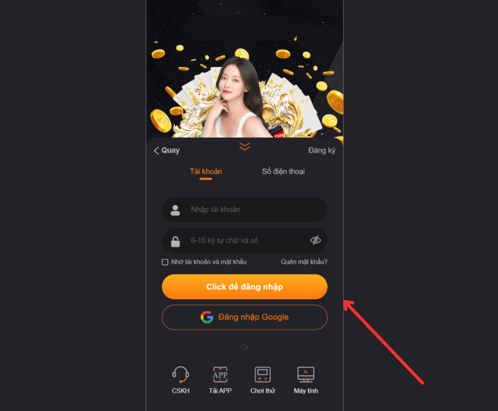 hướng dẫn s666 app.com đăng nhập